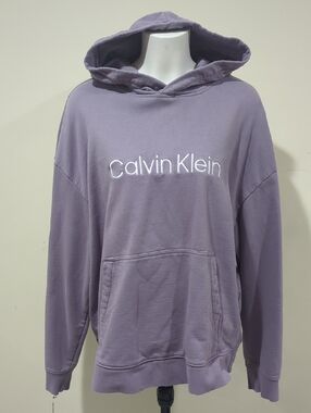 Calvin Klein Dusty Purple Logo Hooded Sweatshirt